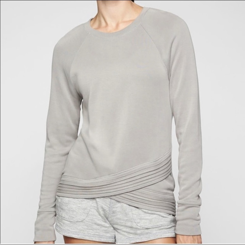 Athleta Serenity Modal Blend Criss Cross Pullover Sweatshirt - Picture 1 of 9